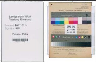 Entnazifizierung Peter Dresen , geb. 20.04.1906 (Elektrotechniker)