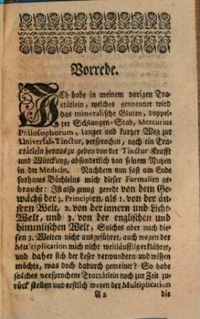 Der Philosophische Perl-Baum, Das Gewächse der drey Principien : Zu Deutlicher Erklärung des Steins der Weisen, Wie er mit seinen Wurtzeln in der äusern- und finstern Welt, mit seiner Blüthe aber in der Paradisischen- und Licht-Welt, und mit seiner reiffen Frucht in der Englischen und Himmlischen Welt stehet und wächset