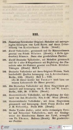 III (Nr. 586 - 621)