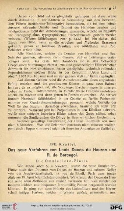XVII. Kapitel