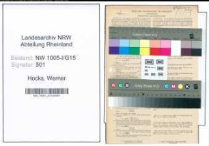 Entnazifizierung Werner Hocks , geb. 02.07.1912 (Student)