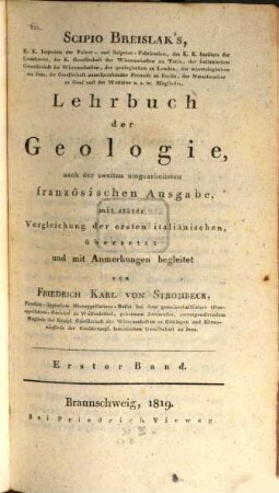 Scipio Breislak's Lehrbuch der Geologie. 1