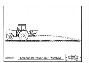 Schleuderstreuer mit Wurfbild