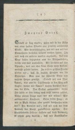 Zweyter Brief.