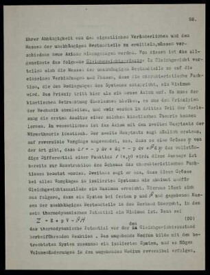 Gleichgewichtsprinzip: Entropie = Maximum, charakteristische Funktion = Minimum