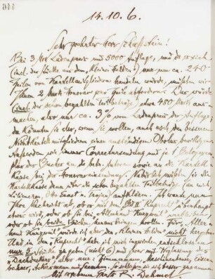 Briefe an den Verlag Schafstein & Co