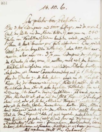 Briefe an den Verlag Schafstein & Co