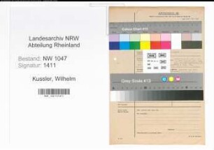 Entnazifizierung Wilhelm Kussler , geb. 19.03.1893 (Postbeamter)
