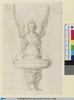 Entwurf für einen Weihbrunnenengel der Münchner Michaelskirche