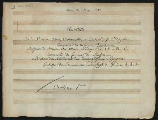 Quintette; vl (2), vla, vlc, cb; D-Dur; G 339; op.39,3