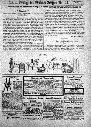 Beilage der Berliner Wespen Nr. 41