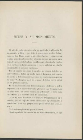 Mitre y su monumento