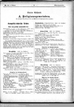 Vierter Abschnitt. Die Religionsgemeinden und Schulen