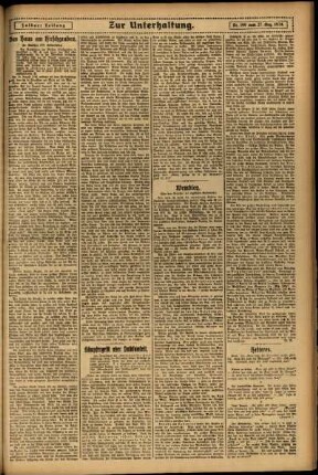 Zweite Ausgabe vom Mittwoch, den 27. August 1924.
