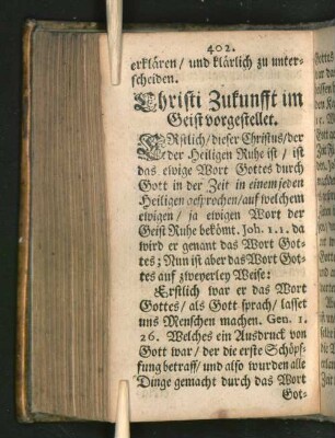 Christi Zukunfft im Geist vorgestellet.