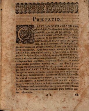 Sacer Christianorum Character Sive De Venerabili Signo Crucis Vom Zeichen des H. Creutzes Schediasma Iuridicum