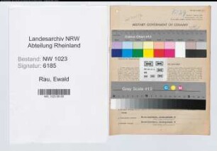 Entnazifizierung Ewald Rau , geb. 11.10.1894 (Reichsbahnoberinspektor)