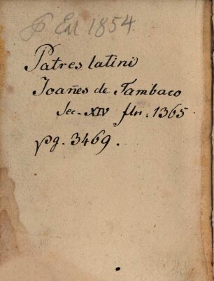 Consolatorium theologicum Johannis de Tambaco