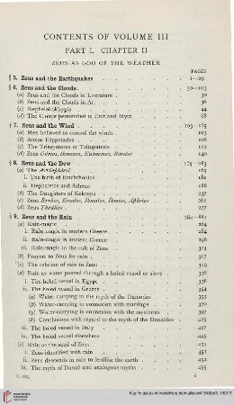 Contents of Volume III