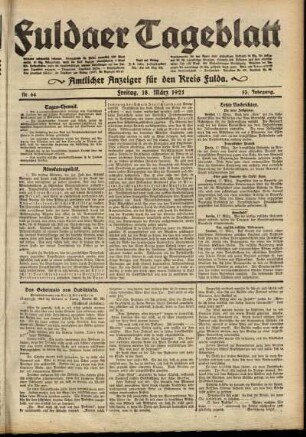 Ausgabe vom Freitag, den 18. März 1921.