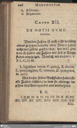 Caput XII. De Notis Numerorum