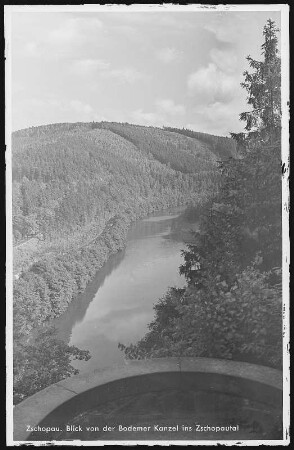 Zschopau. Blick von der Bodemerkanzel ins Zschopautal