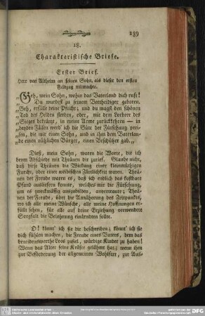 18. Charakteristische Briefe