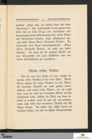 Meine ersten Reisen