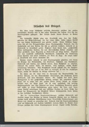 Ursachen des Krieges