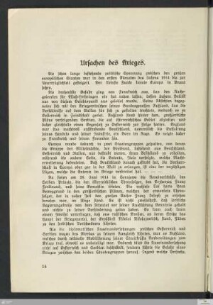 Ursachen des Krieges