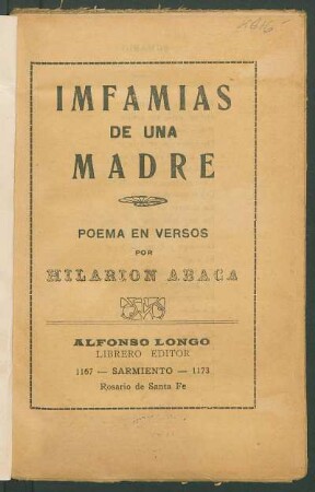 Infamias de una madre : poema en versos