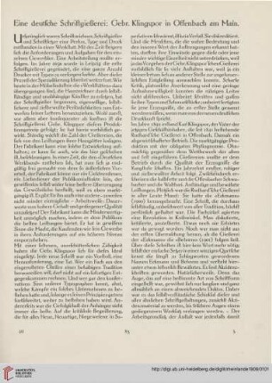 17: Eine deutsche Schriftgießerei: Gebr. Klingspor in Offenbach am Main