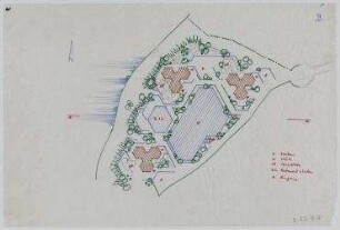 "Sternhaus" am Kleinen Wannsee (nicht realisiert) – Lageplan. Berlin-Wannsee, Bismarckstraße
