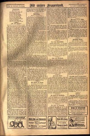 Zweite Ausgabe vom Donnerstag, den 13. Januar 1927.