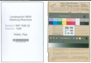 Entnazifizierung Paul Weiler , geb. 09.10.1897 (Beamter)