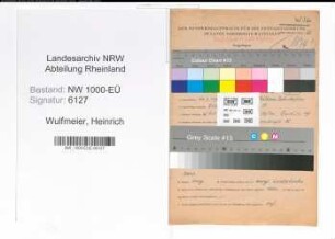 Entnazifizierung Heinrich Wulfmeier, geb. 22.09.1894 (Kaufm.Angest.)