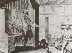 Textilbetrieb, Hogarth, 18. Jh.