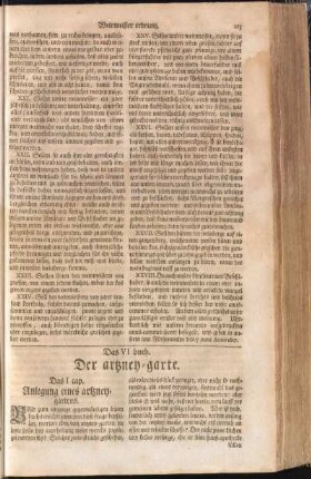 Das I. cap. Anlegung eines artzney-gartens