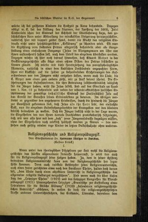 Religionsgeschichte und Religionspädagogik : (erstes Stück)