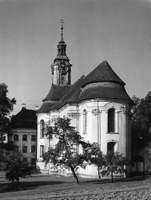 Birnau (Uhldingen-Mühlhofen). Wallfahrtskirche Sankt Marien (1746/1750; P. Thumb). Ansicht von Nordost