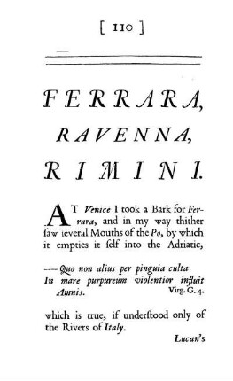FERRARA, RAVENNA, RIMINI.