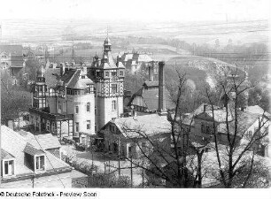 Loschwitz (Dresden-Loschwitz), Roosstraße (Chopinstraße) 8. Dr. med. Teuschers Sanatorium. Hofansicht