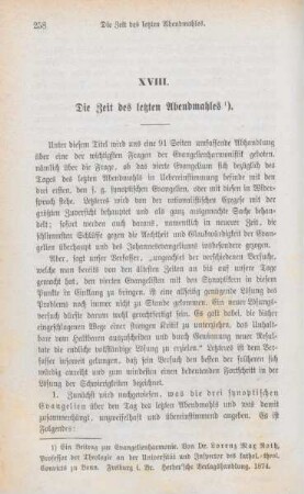 258-268 Die Zeit des letzten Abendmahles