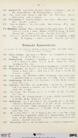 Römische Kaisermünzen (Nr. 656-679)