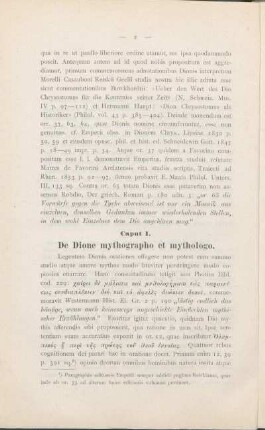 Caput I. De Dione mythographo et mythologo.