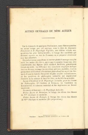 Autres quvrages du méme auteur