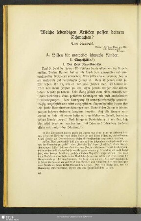 Welche lebendigen Krücken passen deinem Schwachen? : Eine Auswahl