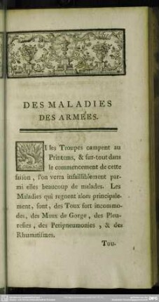 Des Maladies Des Armées
