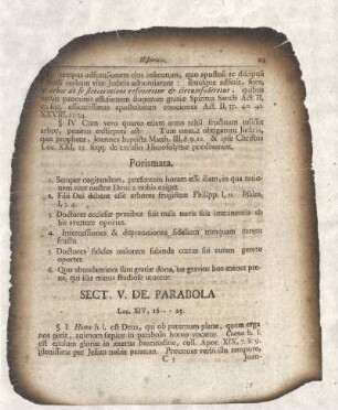 Sectio V. De Parabola