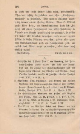690-695 [Rezension] Juritsch, Georg, Geschichte des Bischofs Otto I. von Bamberg, des Pommern-Apostels
